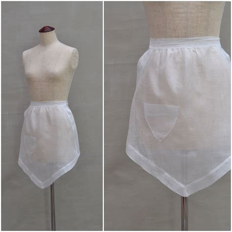 maid white apron|white maid waist apron.